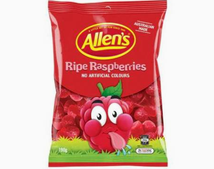 Allen's Lolly Bag Ripe Raspberries