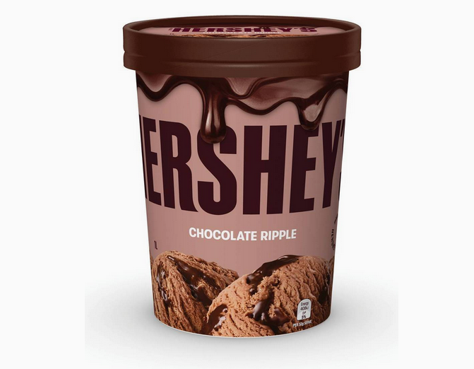 Hershey's Chocolate Ripple Ice Cream Tub 1L